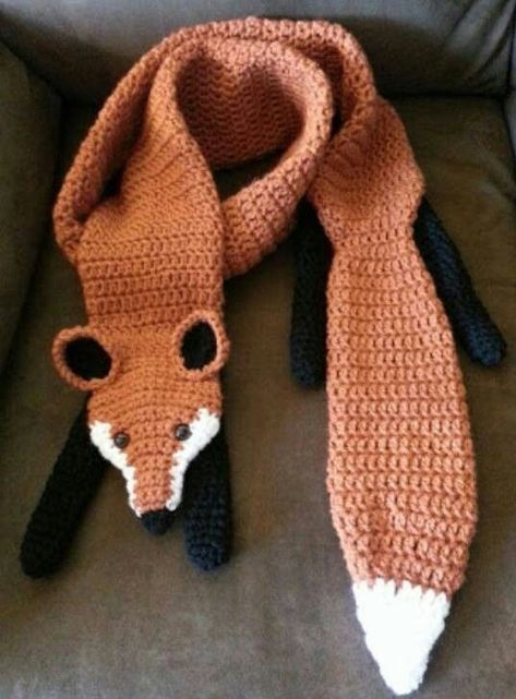 Fox Crochet Pattern, Fox Amigurumi, Fox Crochet, Fox Scarf, Quick Crochet Projects, Stitch Guide, Quick Crochet, Fun Crochet Projects, Pattern Animal