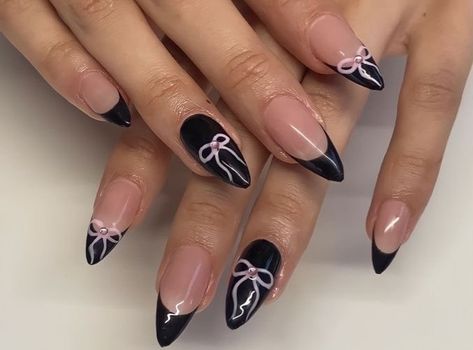 Home / X Blackpink Nails, Ribbon Nails, Black Press On Nails, Custom Nails, Punk Nails, Girly Acrylic Nails, Summery Nails, Simple Acrylic Nails, Nagel Inspo