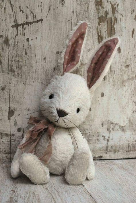 Teddy Bear Sewing Pattern, Handmade Bunny, Animal Sewing Patterns, Rabbit Dolls, Vintage Bunny, Bunny Art, Bunny Doll, Bunny Toys, Bear Doll