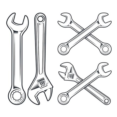 Tool Tattoo Mechanic, Wrench Drawing, Mechanic Tattoo Ideas, Wrench Tattoo, Handyman Logo, Dark Wood Background, Tool Tattoo, Mechanic Tattoo, Construction Repair