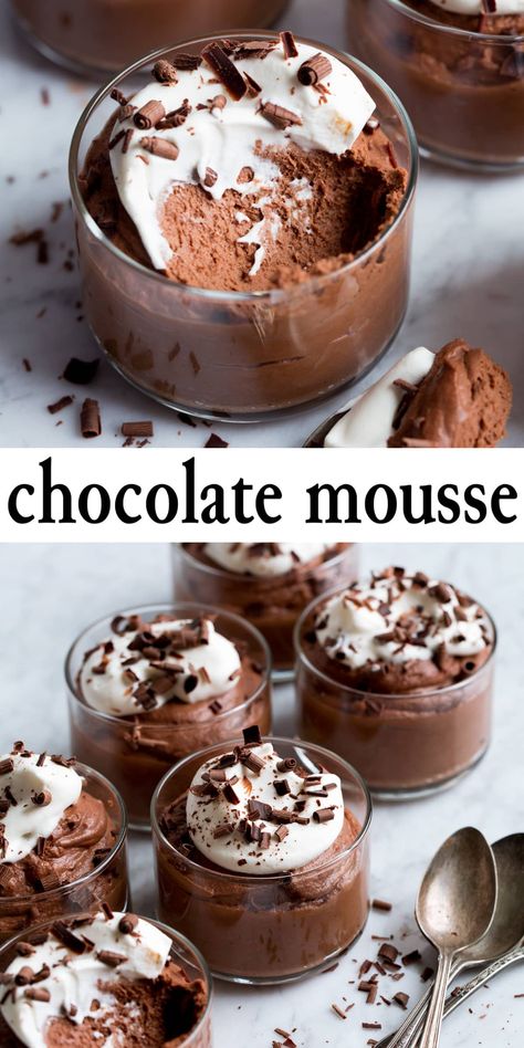 Dessert Recipes Chocolate, Mousse Dolce, Dessert Mousse, Chocolate Mousse Recipe, Mousse Dessert, Recipes Chocolate, Mousse Recipes, Chocolate Dessert Recipes, Cooking Classy