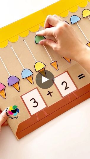 Number 6 Activities For Preschool Learning, Math Activity For Kindergarten, 1 To 10 Numbers Activities, Ice Cream Math, Primary School Activities, Teaching Learning Material, Easy Math Activities, Easy Math, Mathematics Activities