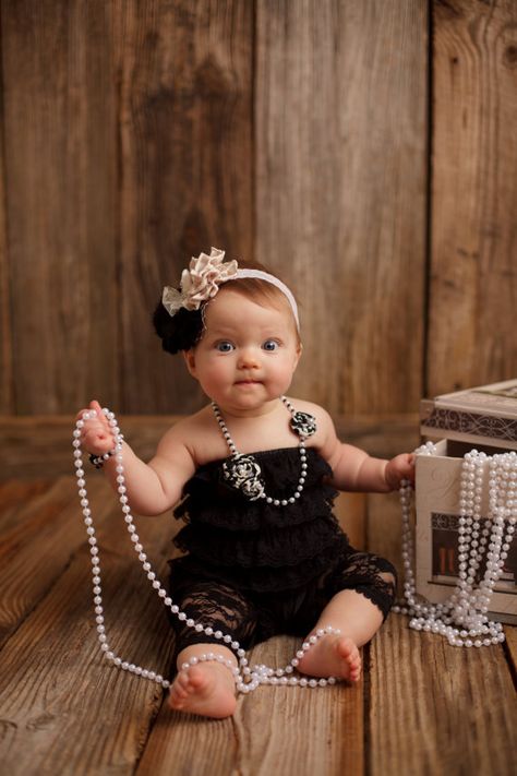 Half Birthday Baby, Elizabeth King, Toddler Poses, Wedding Pearls, Baby Birthday Photoshoot, Baby Pictures Newborn, Chic Headband, Twin First Birthday, Grace Elizabeth