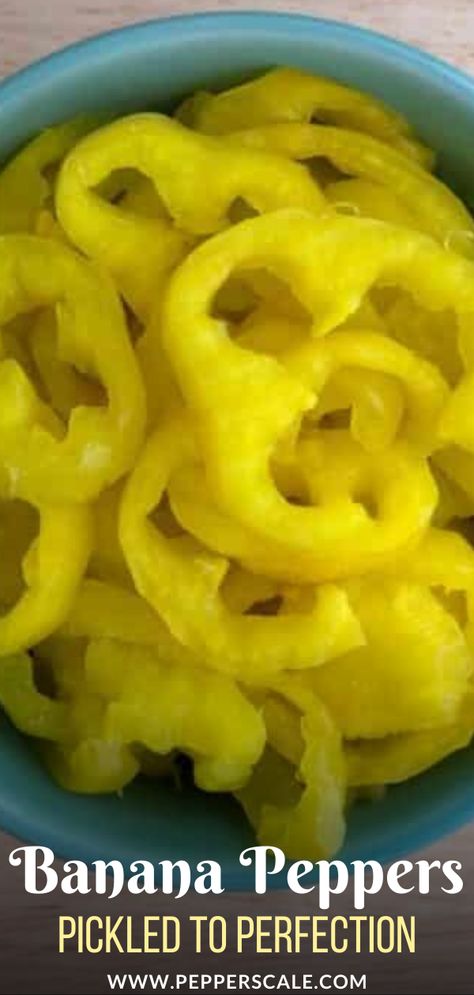 Crunchy Banana Pepper Rings, Banana Pepper Pickled Eggs, Pickled Whole Banana Peppers, Canned Banana Peppers Recipes, Canning Banana Peppers Rings Crunchy, Canning Whole Banana Peppers, Canned Pickled Banana Peppers, Banana Pepper Jelly Recipe, Pickled Banana Peppers Recipe Canned