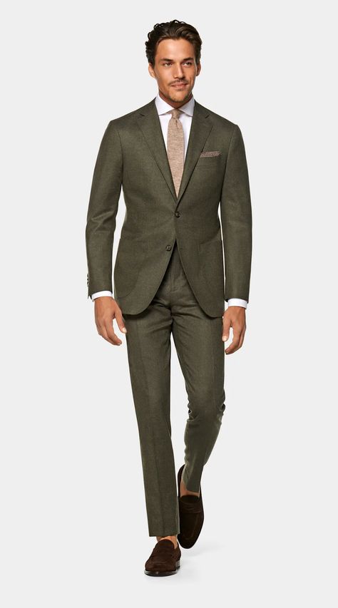 Linen Suit Men, Green Suit Men, Olive Green Suit, Summer Suits Men, Terno Slim, Suit Supply, Fall Suit, Outfit Hombre, Suit Ideas