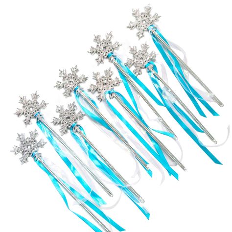 PRICES MAY VARY. Plenty of Magic – These twinkling ice fairy wands are supercharged with snowy enchantment. They're just what every little ice princess needs when it comes time to sprinkle a bit of snow magic around. Perfect for girls' dress-up time and imaginative play. So Much Sparkle – If your toddler or little girl loves anything that sparkles, these are the fairy wands that will make her dearest dreams come true. Each wand features a rhinestone-glittery snowflake and trailing ribbon accents Snow Princess Birthday Party, Frozen Birthday Party Favors, Frozen Birthday Party Food, Frozen 2 Birthday, Princess Birthday Party Favors, Heart Snow, Frozen 3rd Birthday, 2 Birthday Party, Frozen Party Favors