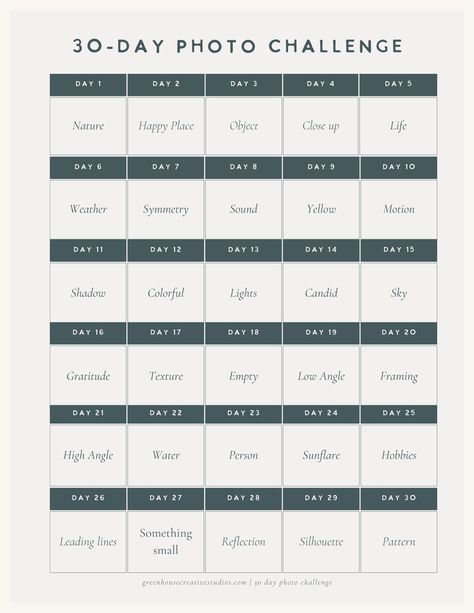 30-day photo challenge | Challenge your photography skills Photo Challenge Instagram, Summer Photo Challenge, Photography Challenge Beginners, 30 Day Photo Challenge, Instagram Challenges, 30 Days Challenge, Photography Assignments, Photo Challenges, 30 Day Challenges