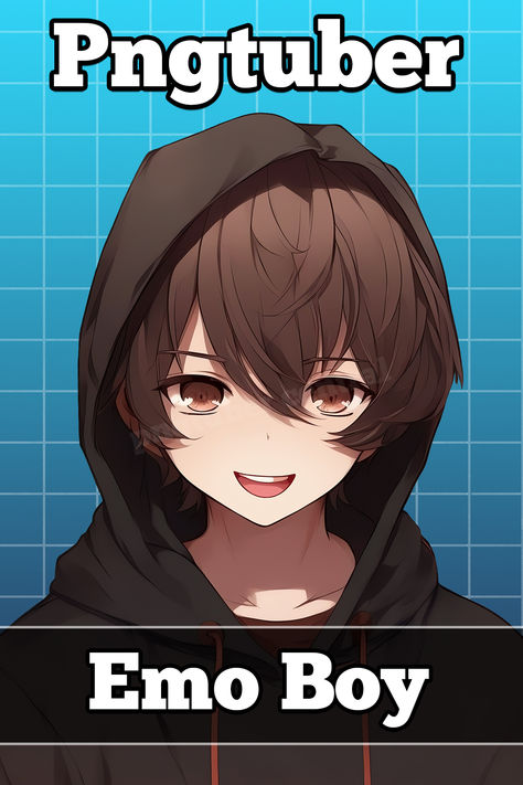 Pngtuber Assets, Png Vtuber, Cozy Anime, Vtuber Avatar, Pngtuber Model, Png Tuber, Emo Boy, Stream Overlay, Avatar Ideas