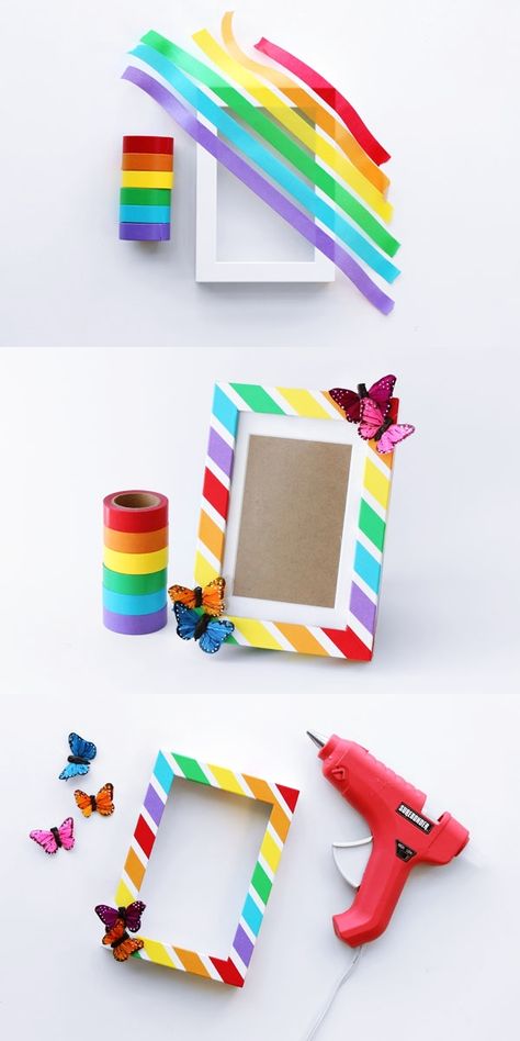 Beautiful-DIY-Photoframe-Ideas Cool Picture Frames, Cadre Photo Diy, Frames Diy Crafts, Photo Frame Crafts, Kerajinan Diy, Anniversaire Diy, Picture Frame Crafts, Diy Photo Frames, Diy Picture Frames