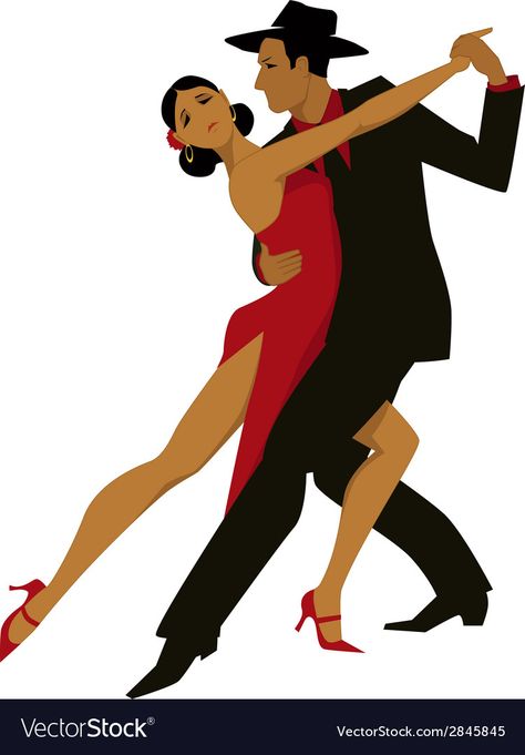 Dancing Clipart, Tango Art, Couple Clipart, 20s Style, Tango Dancers, Silhouette People, Elegant Couple, Tango Dance, Spanish Art