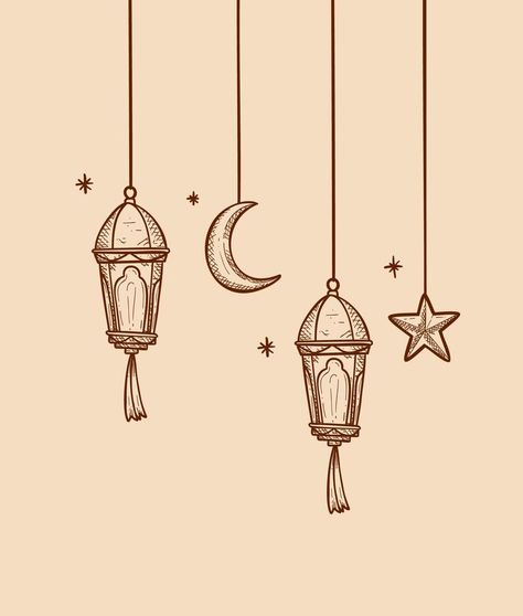 hanging ramadan lantern lights for ramadhan greeting design vector element illustration in sketch hand drawing style Ramadan Aesthetic Drawing, Ramadan Sketch Drawings, Simple Lantern Drawing, Cute Lantern Drawing, Ramadan Lantern Illustration, Hanging Lights Drawing, Ramadan Sketch, Lantern Doodles, Ramadan Lantern Drawing