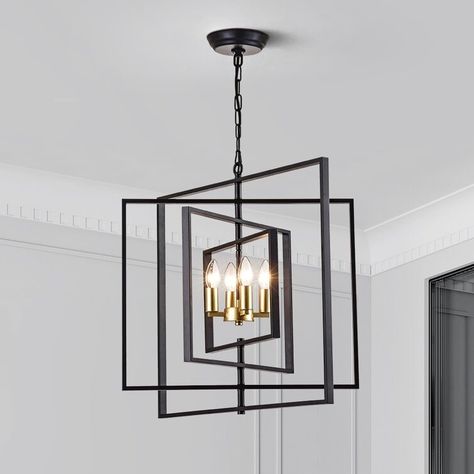 Square Lantern, Square Chandelier, Transitional Chandeliers, Chandelier Metal, Lantern Chandelier, Rectangle Chandelier, Geometric Chandelier, Incandescent Lighting, Metal Frames