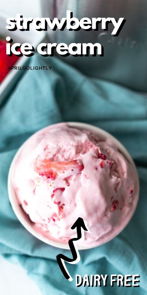 This Dairy Free Strawberry Ice Cream is not only vegan, but also compliant with the Paleo Diet and the Keto Diet. It is only made with 3 to 4 ingredients. Lactose Free Ice Cream Recipe, Dairy Free Strawberry Ice Cream, Almond Milk Ice Cream Recipe, Coconut Milk Ice Cream Recipe, Lactose Free Ice Cream, Vegan Strawberry Ice Cream, Almond Milk Ice Cream, Cashew Ice Cream, Why Keto