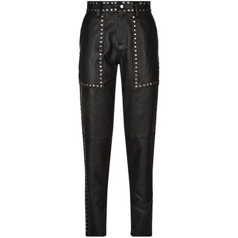 SET Leather Stud Trousers ($440) ❤ liked on Polyvore featuring pants, studded leather pants, zip pants, white slim pants, real leather pants and slim trousers Real Leather Pants, Slim Trousers, Pants White, Studded Leather, Slim Pants, Real Leather, Leather Pants, Sweatpants, Fall Winter