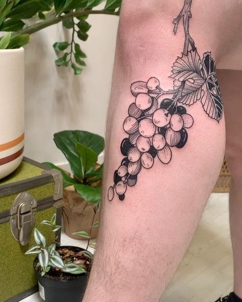 Jordyn Hilton on Instagram: "Some grapes from my flash! Thank you! 🍇 . . . . #tattoo" Wine Grapes Tattoo, Grape Vine Tattoo, Grape Tattoo, Wine Tattoo, Vine Tattoo, Vine Tattoos, Tattoo Inspo, Tattoos And Piercings, I Tattoo