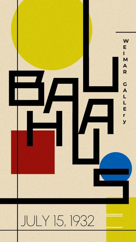 Bauhaus Graphic Design Poster, Figma Poster Design, Figma Design Ideas Poster, Bauhaus Typography, Bauhaus Graphic Design, Swiss Style, Bauhaus Art, Bauhaus Style, Swiss Design