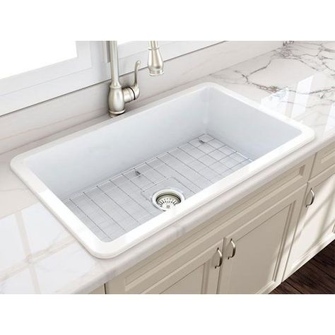 Kitchen Sink Remodel, Best Kitchen Sinks, Dirty Kitchen, White Kitchen Sink, Sink Sizes, Fireclay Sink, Single Bowl Sink, Bowl Kitchen Sink, Classic Kitchen