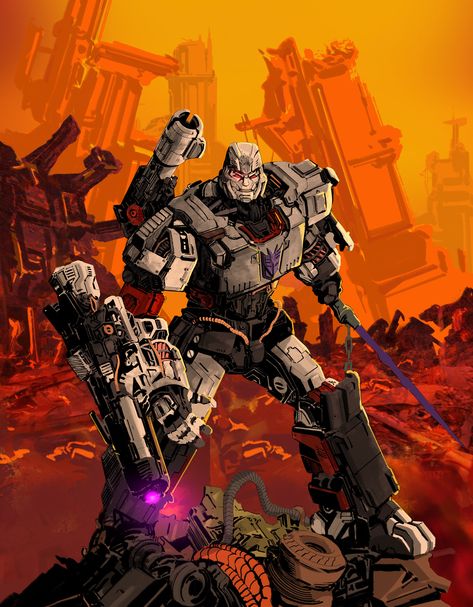 Megatron by Marc Lange Yap on Behance Megatron Tattoo, Megatron Art Transformers, Transformers Megatron Art, Megatron Art, 80s Cartoon Shows, Transformers Poster, Optimus Prime Art, Transformers Megatron, Transformers Cybertron