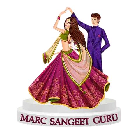 Company Logo For Marc Sangeet Guru | ReleaseWire MediaWire Wedding Cards Images, Wedding Illustration Card, Bride And Groom Cartoon, Digital Invitations Design, Dance Vector, Wedding Card Frames, Sangeet Dance, Indian Wedding Couple, Wedding Illustration