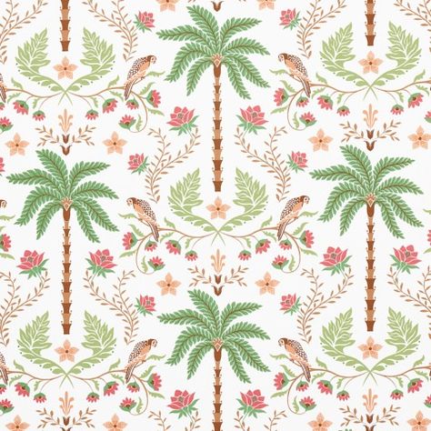 Pineapples Chintz - Blush Fabrics | Schumacher Blue Green Fabric, Chintz Fabric, Schumacher Fabric, Scale Design, Pattern Play, Color Coral, Tropical Pattern, Art And Craft, Flora And Fauna