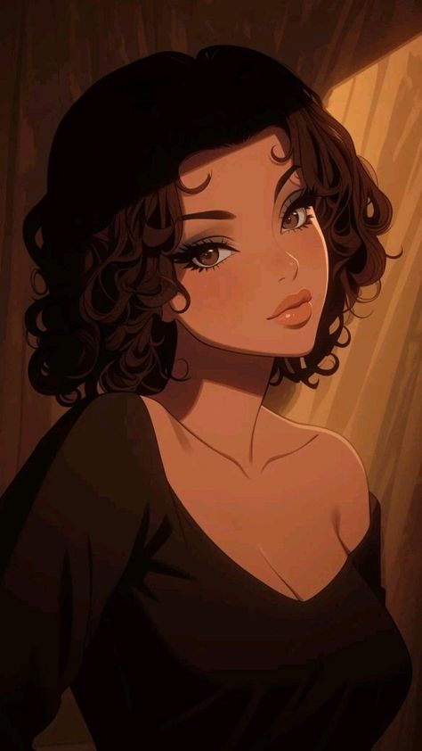 Enjoy anime/digital characters created by ELGDREAMLAND! Dark Hair Cartoon Characters, Pfp Reference, Art Observation, Afro Drawing, Cute Drawings Of People, Cartoon Story, Pelo Cafe, Black Art Pictures, Art Station