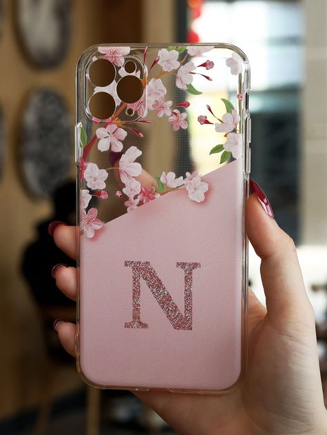 Multicolor  Collar  TPU Letter Phone Cases Embellished   Phone/Pad Accessories Diy Resin Phone Case, Embroidery Cases, Design With Letters, Diy Phone Case Design, Glass Painting Designs, Floral Wallpaper Phone, Resin Jewelry Diy, Diy Mobile, Mobile Cover