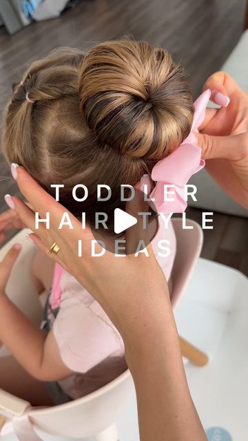 Toddler Ballet Hairstyles, Fine Toddler Hair Hairstyles, Toddler Party Hairstyles Girl, Toddler Princess Hairstyles, Toddler Bun Hairstyles, Toddler Hairstyles For Wedding, Ballerina Hairstyles Kids, Girls Bun Hairstyles Kids, Toddler Birthday Hairstyles