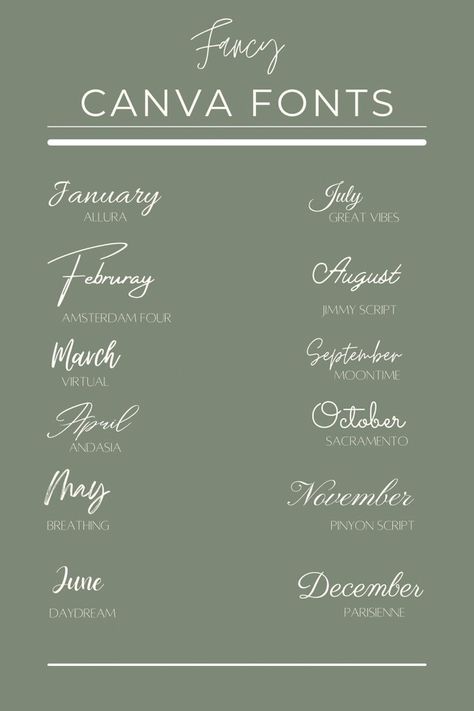 Canva Font Cursive, Canva Fancy Fonts, Writing Fonts Aesthetic, Canva Design Ideas Journal, Calligraphy Font Canva, Best Free Fonts Canva, Cursive Canva Fonts Free, Canva Calligraphy Font, Free Canva Fonts For Wedding