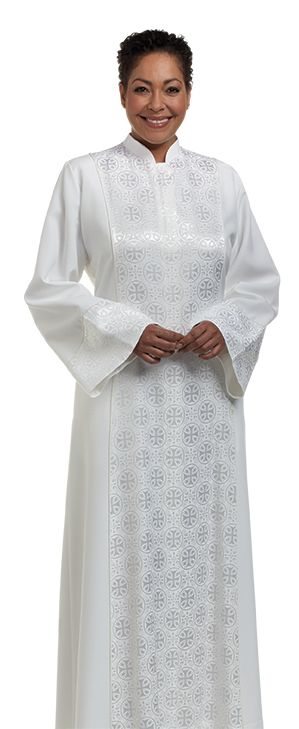 Women's Clergy Robe Abigail White Abigail White, Ministry Apparel, Women Pastors, Clergy Women, Choir Uniforms, Choir Robes, Clergy Robes, Church Dresses For Women, Clergy Stoles