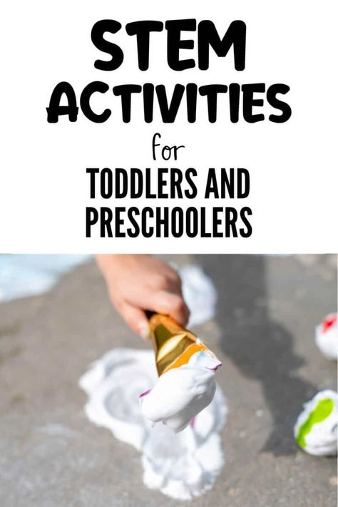 Stem Activities For Toddlers, Stem Activities For Preschoolers, Simple Stem Activities, Toddler Stem, Stem Activities Preschool, Activity For Preschoolers, Stem Curriculum, Preschool Science Activities, Stem Activity