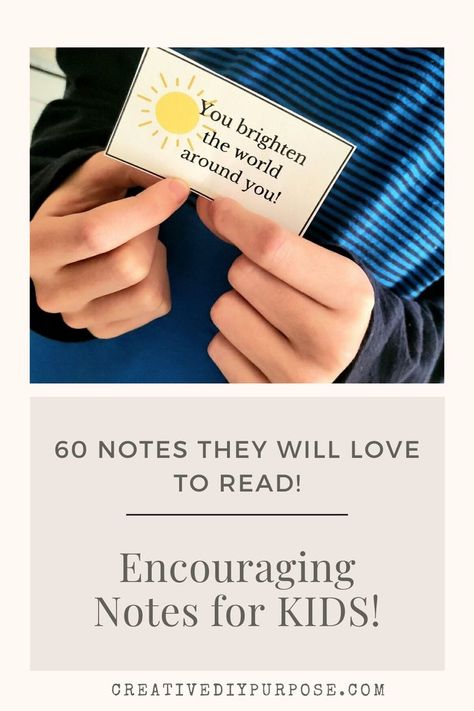 Printable list of 60 ideas for encouraging notes for KIDS! Notes For Kids Lunches, Lunch Box Notes For Kids, Kids Lunch Box Notes, Ideas For Lunch, Lunchbox Notes For Kids, Encouragement Notes, Lunchbox Jokes, Success Planner, Note Ideas