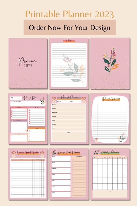 Are you looking for a simple and effective way to stay organized? With my planner design, you can stay on top of your schedule and achieve your goals with ease. Don't wait any longer to get organized. Head to Fiverr now to place your order for our simple planner design. You'll be amazed at how much more you can accomplish when you have a clear plan in place. #planner #organization #productivity #simple planner design Exam Planner, Daily Planner Design, Daily Planner Notepad, Daily Planner Printables Free, Simple Planner, My Planner, Daily Planner Pages, Notes Planner, Custom Planner