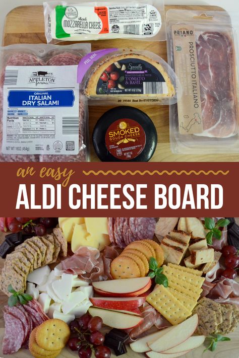 Easy Inexpensive Charcuterie Board, Easy Charcuterie Board Aldi, Aldi Grazing Board, Aldi Cheese Board, Inexpensive Charcuterie Board Ideas, Charcuterie Board Ideas Aldi, Easy Meat And Cheese Board, Aldi Charcuterie Board Ideas, Inexpensive Charcuterie Board