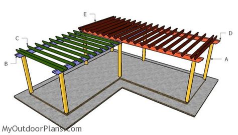 L Shaped Pergola, Pergola Decorations, Small Pergola, Cheap Pergola, Pergola Swing, Building A Pergola, Pergola Lighting, Metal Pergola, Pergola Attached To House