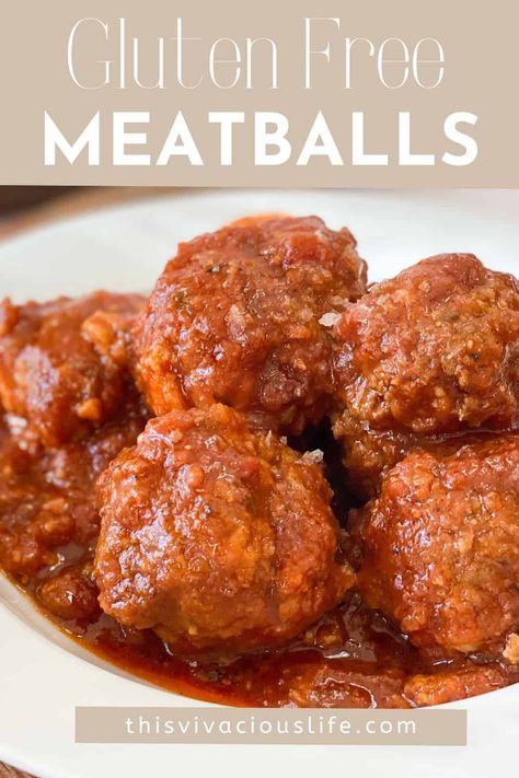 Gluten Free Meatball Subs, Meatball Recipes Gluten Free, Gf Meatballs, Gluten Free Meatballs Recipe, Milanesa Recipe, Gluten Free Cocktails, Gluten Free Meat, Gluten Free Sauces, Low Carb Gluten Free Recipes