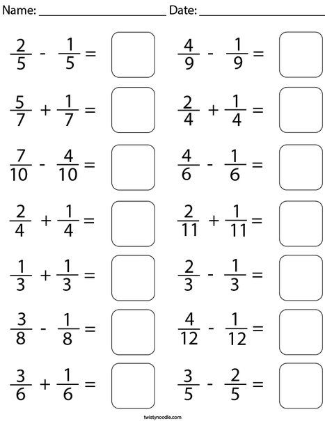 Maths Fractions Worksheets, Grade 4 Math Worksheets, Simple Fractions Worksheets, Adding Subtracting Fractions, Add Fractions, Subtract Fractions, Math Fractions Worksheets, Simple Fractions, Math Fact Worksheets