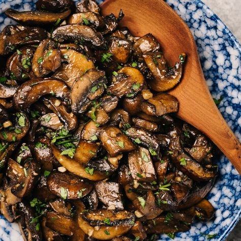 The Best Sautéed Mushrooms recipe is an easy side dish, and it brings out the rich flavor of any mushroom you use. This delicious recipe is made with baby Onion Mushroom Sautee, Onions And Mushrooms Sauteed, Baby Bella Mushroom Recipes, Best Sauteed Mushrooms, Mushroom Side Dishes, 2023 Food, Keto Sides, Sautéed Mushrooms, Mediterranean Meals