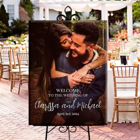 Photo Poster Board, Poster With Photo, Reception Poster, Wedding Entrance Sign, Themed Wedding Decorations, Wedding Welcome Board, Photo On Canvas, Wedding Album Design, Welcome Boards