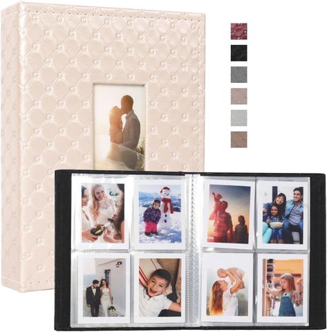 Amazon.com: RECUTMS Polaroid Photo Album 208 Photos for Fujifilm Instax Mini Camera, 2x3 Inch Photo Album, Leather Cover with Window, for Instax Mini 12 11 9 40 90 8 7 Evo LiPlay Instant Camera (Champagne) : Home & Kitchen Instax Mini 12, Polaroid Photo Album, Instax Mini Camera, Mini Polaroid, Photo Buttons, Polaroid Photo, Picture Albums, Baby Growth, Instant Photos