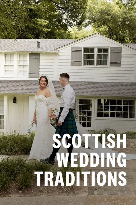 Scottish Wedding Traditions Handfasting, Appalachian Wedding Traditions, English Wedding Traditions, Scottish Highland Wedding, Scottish Handfasting Ceremony, Traditional Scottish Wedding Dress, Welsh Wedding Traditions, Scottish Winter Wedding, British Wedding Traditions