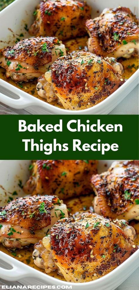 Searching for dinner ideas with chicken? Our Baked Chicken Thighs Recipe is an excellent choice! This easy chicken recipe is perfect for family dinners or entertaining guests. Chicken Thigh Dinner Recipes, Quick Chicken Thigh Recipes, Sunday Dinner Ideas, Crispy Baked Chicken Thighs, Dinner Gathering, Juicy Baked Chicken, Easy Chicken Recipe, Food Sensitivity, Chicken Thighs Recipe