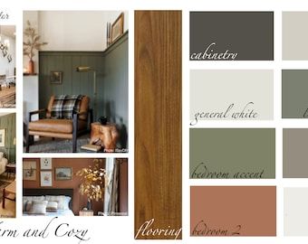 Evergreen Fog Color Palette Paint Colors Earthy Boho Sherwin - Etsy Japan Cozy Bedroom Paint Colors, Interior Paint Color Palette, Interior Paint Color, Interior Paint Palettes, House Color Palettes, Paint Color Schemes, Interior Design Color, House Color Schemes, Paint Color Palettes