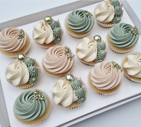 Baby Shower Cupcakes Neutral, Cupcake Icing Designs, Glamour Party, Cupcake Decorating Tips, Icing Design, Cupcake Cake Designs, Floral Cupcakes, Cake Decorating Piping, Cupcake Icing