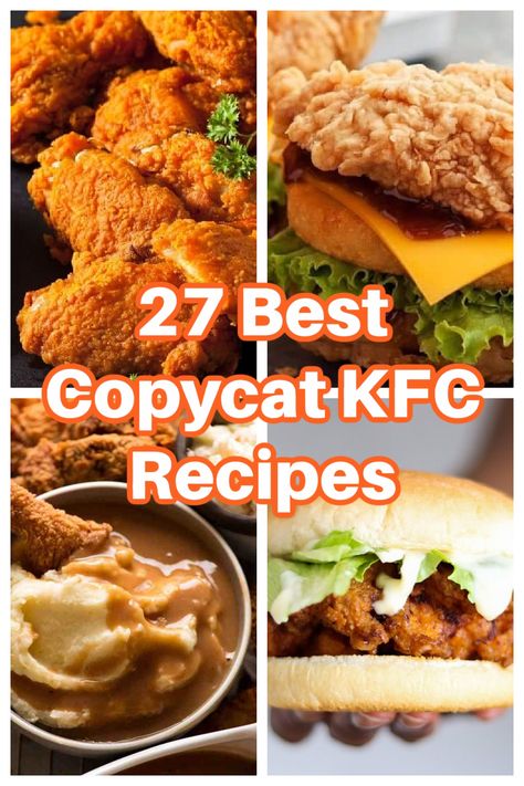 27 Best Copycat KFC Recipes - KFC Chicken Recipes Kfc Recipes, Kfc Chicken Recipe Copycat, Bucket Of Chicken, Recipe For Kentucky Fried Chicken, Kfc Secret Recipe, Kfc Fried Chicken Recipe, Kfc Original Recipe, Gravy Biscuits, Copycat Kfc