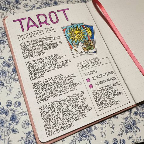 World of Magick (@world_of_magick) • Instagram photos and videos Tarot Guidebook, Hocus Pocus Spell Book, Rider Waite Tarot Decks, Tarot Journal, Learning Tarot Cards, Reading Tarot, Witch Spirituality, Tarot Book, Journal Idea