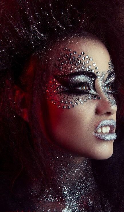 Look flawless – selfsquadMakeupandHair Fairy Fantasy Makeup, Alien Make-up, Rhinestone Makeup, Witch Makeup, Halloween Eye Makeup, Fairy Makeup, Creative Eye Makeup, Crazy Makeup, Creative Makeup Looks