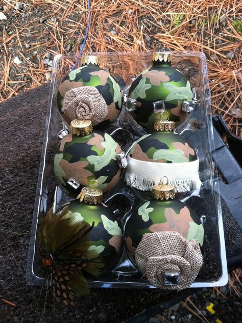 Camo Christmas ornaments by RebylsPebbles Army Decorations, Camo Christmas, Army Christmas, Military Ornaments, Victorian Ornaments, Military Christmas, Egg Decoration, Southern Christmas, Military Decor