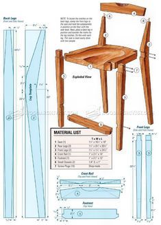 Rocking Chair Plans, Diy Stool, Wood Chair Design, Woodworking Chair, Chair Design Wooden, Plywood Chair, Woodworking Furniture Plans, Kitchen Chair, Diy Chair