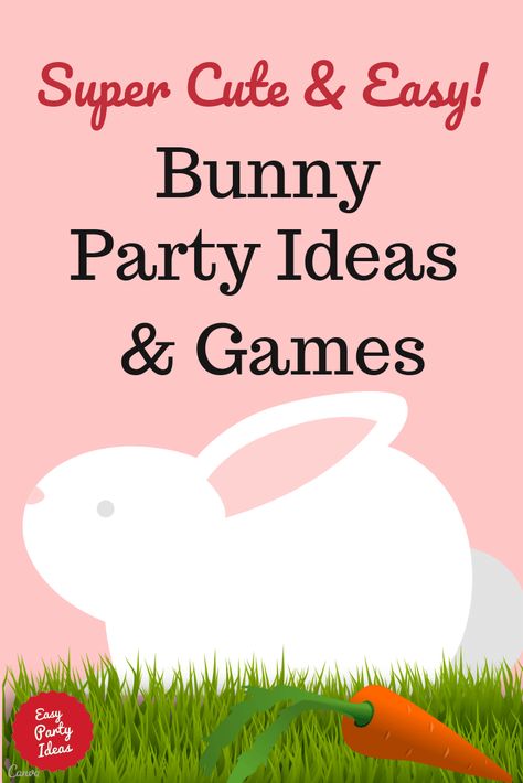 Bunny Cutest, Bunny Party Ideas, Bunny Birthday Party Decorations, Bunny Birthday Theme, 1st Birthday Party Games, Bunny Activities, Easter Theme Party, Kids Party Tables, Tea Party Games