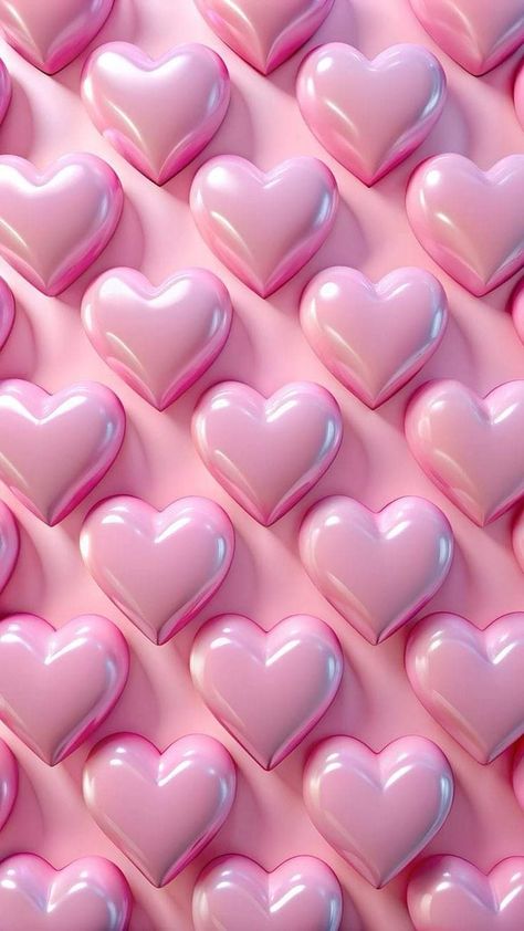 Hearts Background Aesthetic, 3d Wallpaper Heart, Pink 3d Wallpaper Iphone, 3d Heart Wallpaper, Iphone Wallpaper Heart, Pink Heart Aesthetic, Heart Phone Wallpaper, 3d Pink Heart, Pink Hearts Wallpaper